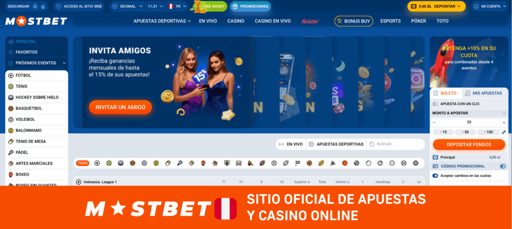Mostbet Perú casino en línea confiable